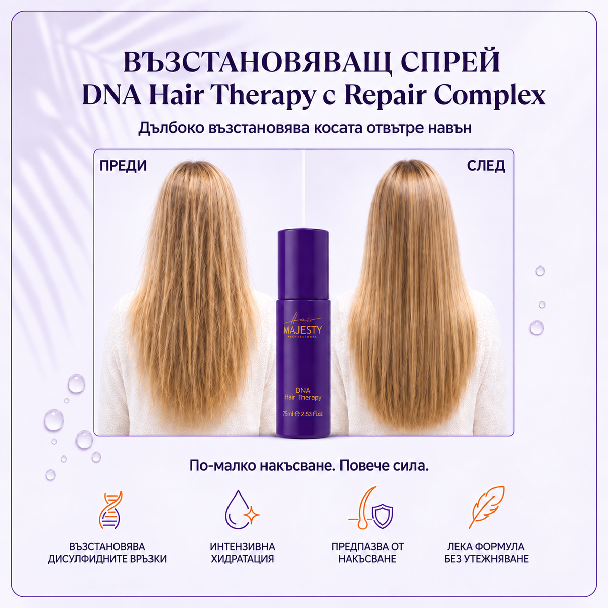 Възстановяващ спрей за коса DNA Therapy