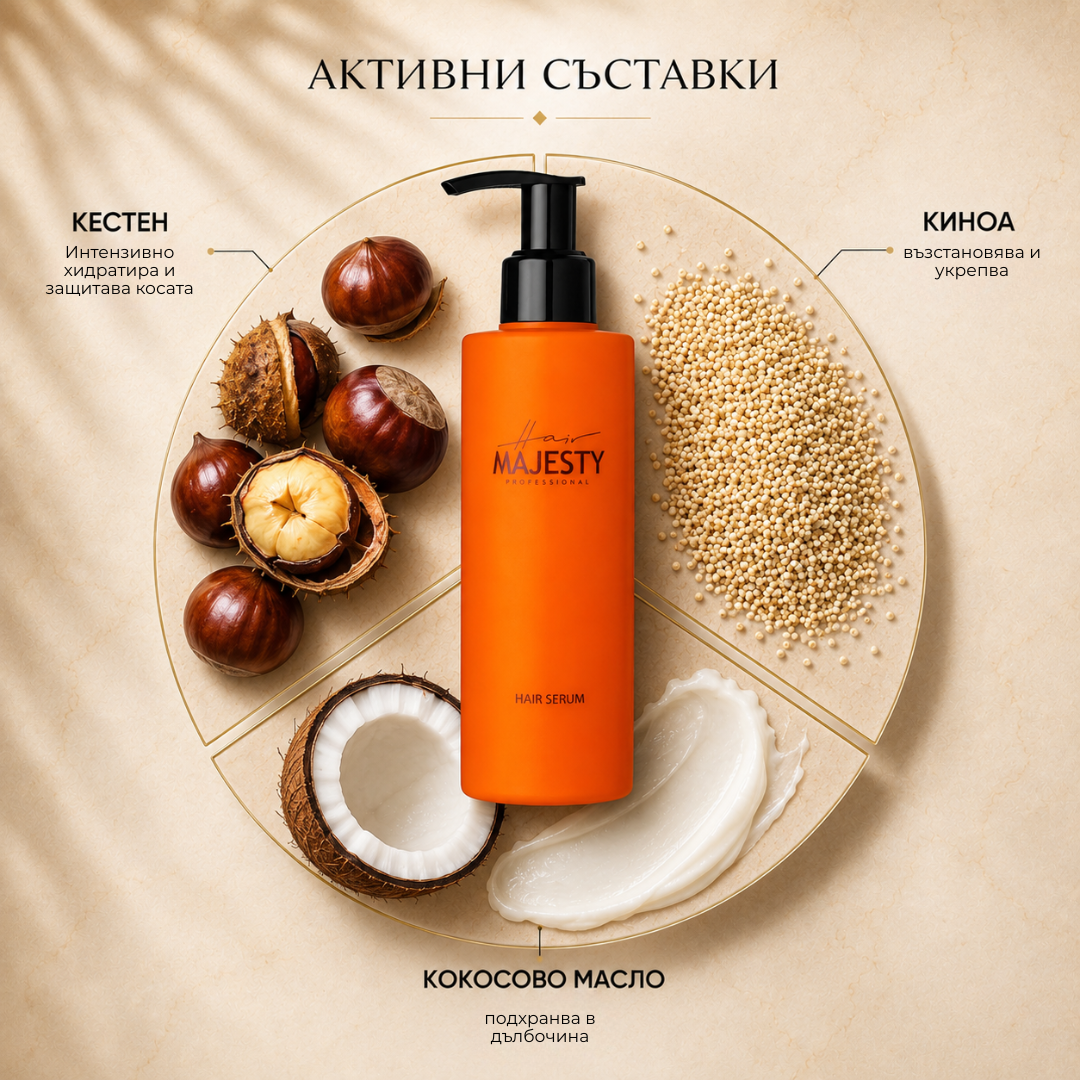 Серум за коса с UV защита Hair Majesty